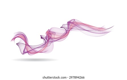 Abstract colored wave lines VECTOR.