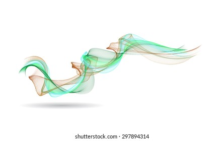 Abstract colored wave lines VECTOR.