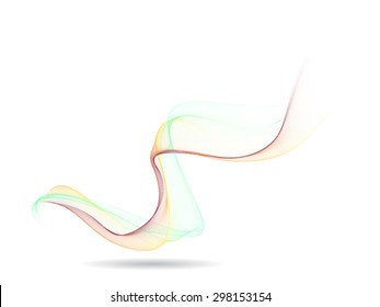 Abstract colored wave lines VECTOR.