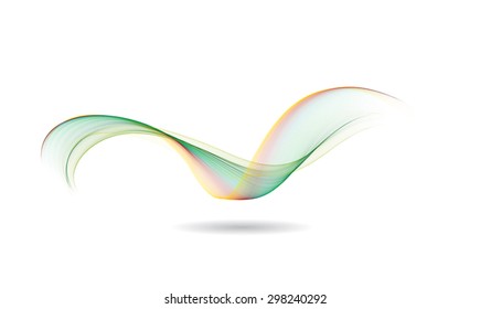 Abstract colored wave lines VECTOR.
