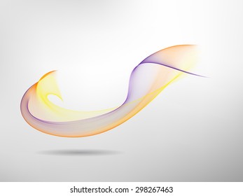 Abstract colored wave lines VECTOR.