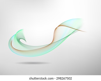 Abstract colored wave lines VECTOR.