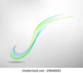 Abstract colored wave lines VECTOR.