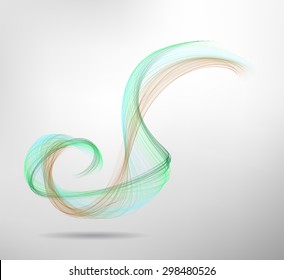 Abstract colored wave lines VECTOR.