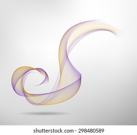 Abstract colored wave lines VECTOR.