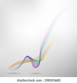 Abstract colored wave lines VECTOR.