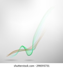 Abstract colored wave lines VECTOR.