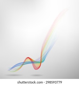 Abstract colored wave lines VECTOR.
