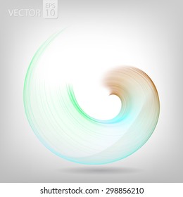 Abstract colored wave lines VECTOR.