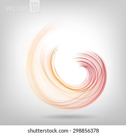 Abstract colored wave lines VECTOR.