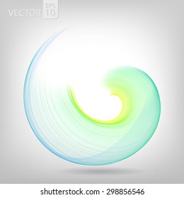 Abstract colored wave lines VECTOR.