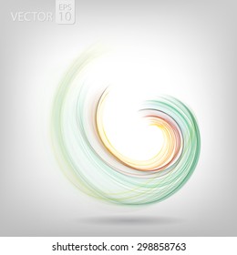 Abstract colored wave lines VECTOR.