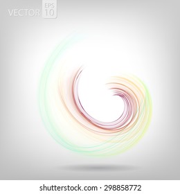 Abstract colored wave lines VECTOR.