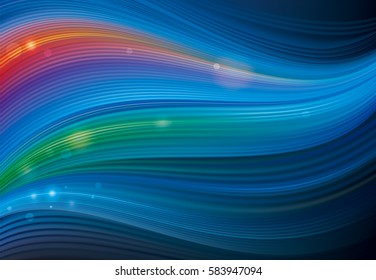 Abstract colored wave mesh background.