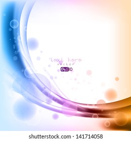 Abstract colored wave on background