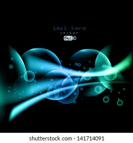 Abstract colored wave on background