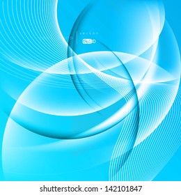 Abstract colored wave on background