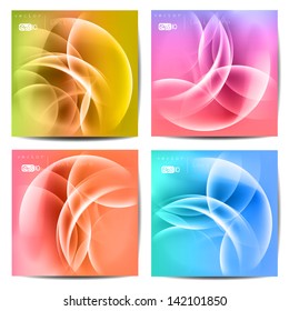 Abstract colored wave on background