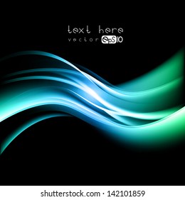 Abstract colored wave on background