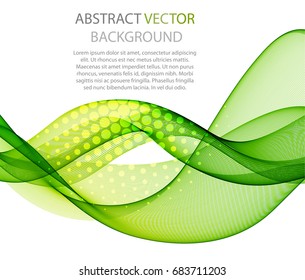 Abstract colored wave on a light background