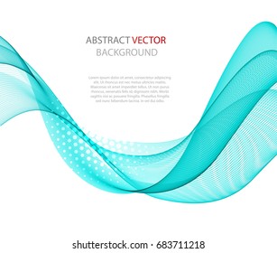 Abstract colored wave on a light background