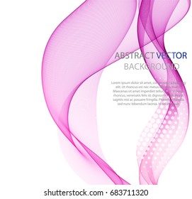 Abstract colored wave on a light background