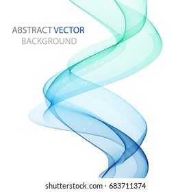 Abstract colored wave on a light background