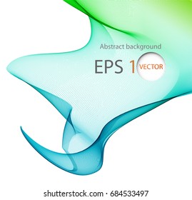 Abstract colored wave on a light background