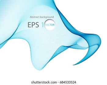 Abstract colored wave on a light background