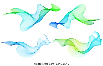 Abstract colored wave on a light background