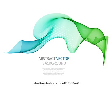 Abstract colored wave on a light background