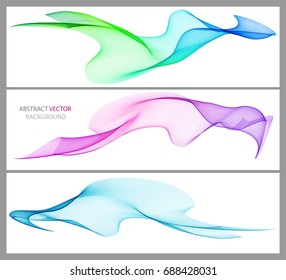 Abstract colored wave on a light background