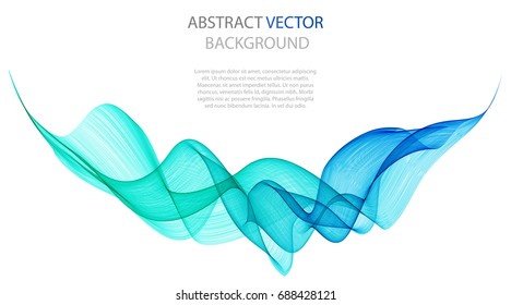 Abstract colored wave on a light background