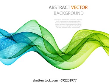 Abstract colored wave on a light background