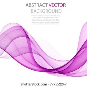 Abstract colored wave on a light background