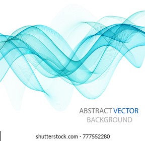 Abstract colored wave on a light background