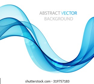 Abstract colored wave on white