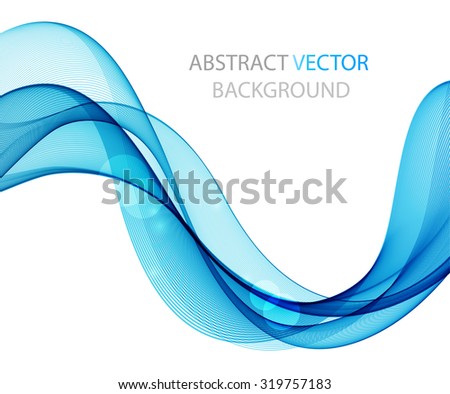 Abstract colored wave on white