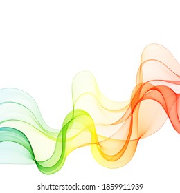 Abstract colored wave. Vector background. Design element