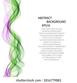 Abstract colored wave. Vector design element