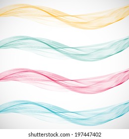 Abstract colored waves on gray background for your goals in design. vector illustration