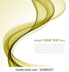 Abstract colored waves on a light background