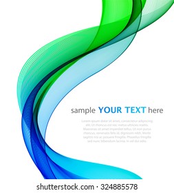 Abstract colored waves on a light background