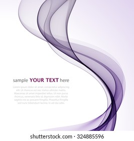 Abstract colored waves on a light background