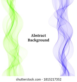 Abstract colored waves set. Vector design element