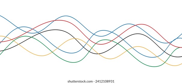 abstract colored wavy line art.