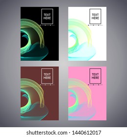Abstract colored wavy line designs for posters or brochures
