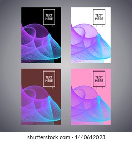 Abstract colored wavy line designs for posters or brochures