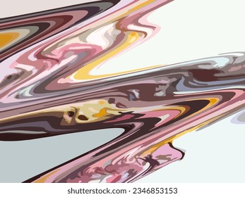 Abstract colored wavy liquid backdrop for textiles or fabrics. Multicolor wave for business concepts, fashion trends, posters, prints or covers, wallpapers, interior solutions, etc. Vector splashes