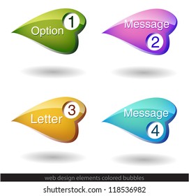 Abstract colored web design bubble label